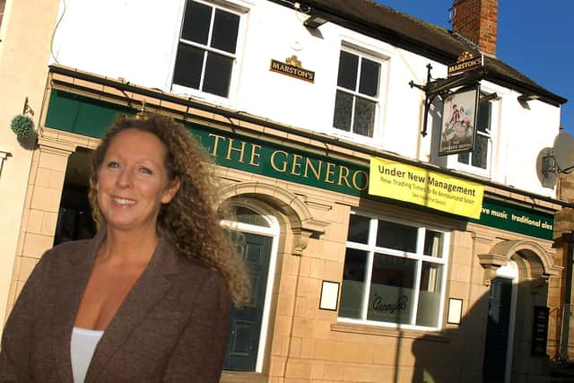 Landlady Louise James outside her Melton pub, the Genny B EMN-201006-120400001