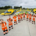 The crews of the Derbyshire, Leicestershire & Rutland Air Ambulance (DLRAA) and Warwickshire & Northamptonshire Air Ambulance (WNAA) who have flown their 40,000th mission EMN-200623-115607001