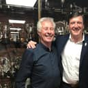 Grant Brown with Stoke Rochford Golf Club chairman Adrian Stannard
