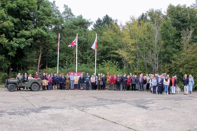 The gathering at Saltby Airfield to pay tribute to the 151/156 Battalion heroes from the Second World War EMN-211013-091627001