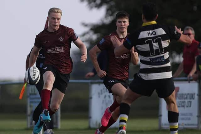 Action from Melton Mowbray's victory over Rushden and Higham.