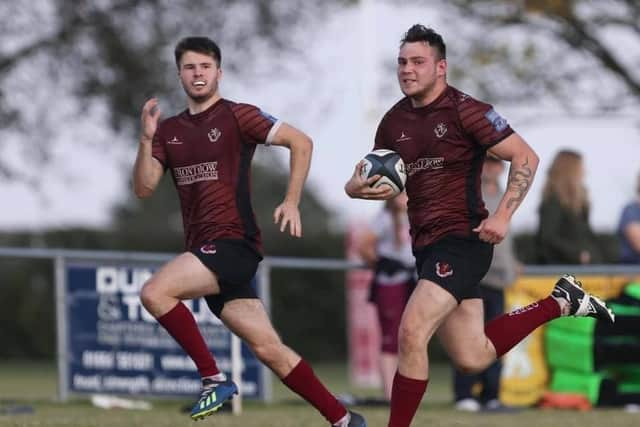 Action from Melton Mowbray's victory over Rushden and Higham.