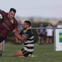 Action from Melton Mowbray's victory over Rushden and Higham.