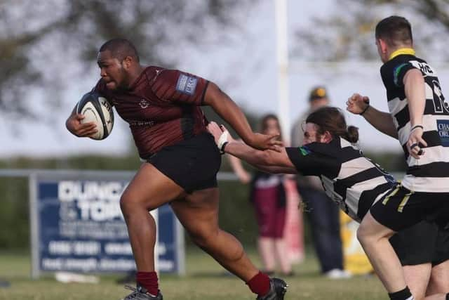 Action from Melton Mowbray's victory over Rushden and Higham.