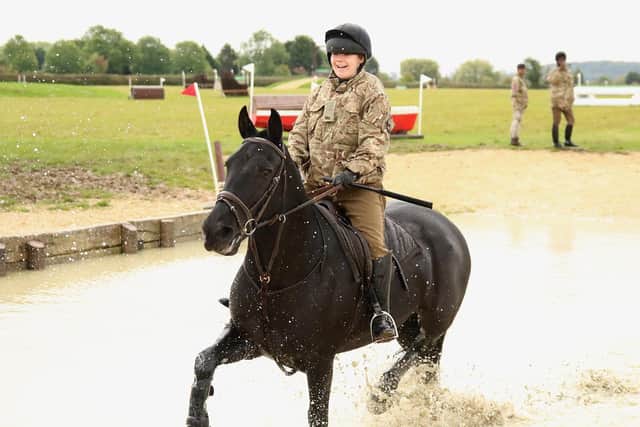 The King's Troop Royal Horse Artillery enjoy an Autumn getaway and a well-deserved break from ceremonial duties at the Defence Animal Training Regiment in Melton Mowbray,
Content Creator:  D. Garry Fox/ MOD Crown EMN-211014-161829001
