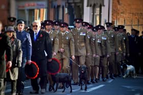 The Remembrance Day parade pass down Leicester Street in Melton in November 2019 EMN-211026-164802001