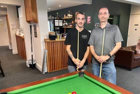 Pictured is Stephen Parrott (right) with runner-up Aaron Watson at Jackson’s lounge.
