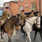Today's Remembrance Sunday parade through Melton Mowbray town centre EMN-211114-172938001