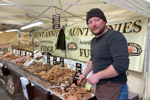 The Aunt Annie's Fudge stand at Melton's ChocFest EMN-211115-105706001