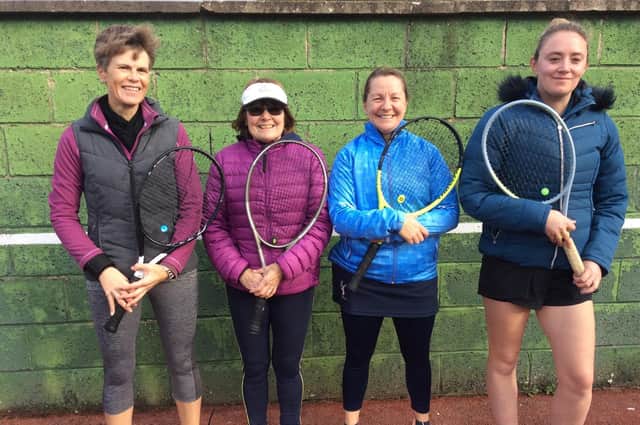 The ladies' firsts - Tracy White, Margaret Heggs, Penny Hallam and Emily Harrison.