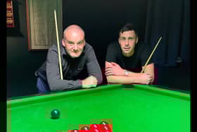 Snooker competition winner Ben Manship, right, with runner up Brian Slater