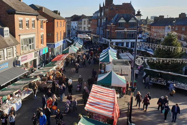 An aerial view of this year's Melton Christmas Market, which attracted 15,000 people over the three days EMN-210712-161115001