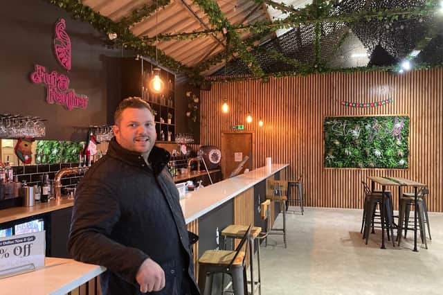 Brentingby Gin owner Bruce Midgley at his new Fur and Feather cocktail bar in Melton EMN-210712-121619001