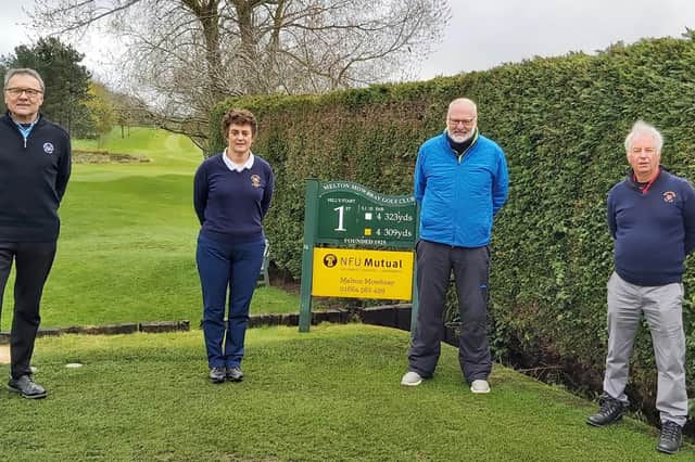 Nick Macdonald, junior organiser, Nancy Denny, safeguarding officer, Tony Westwood, club professional, Haydn Snow, club welfare officer.