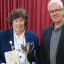 Pauline Wright with sponsor Chris Meynell.