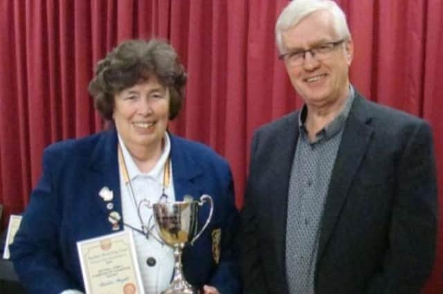 Pauline Wright with sponsor Chris Meynell.