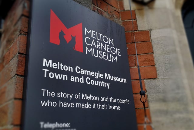 The sign at the entrance to Melton Carnegie Museum, on Thorpe End EMN-210912-173515001