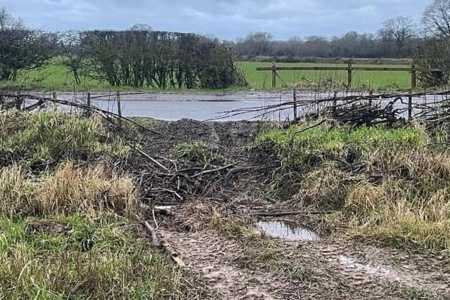 Damage caused by hare coursers or anti-social drivers to a field in Leicestershire EMN-211223-095213001
