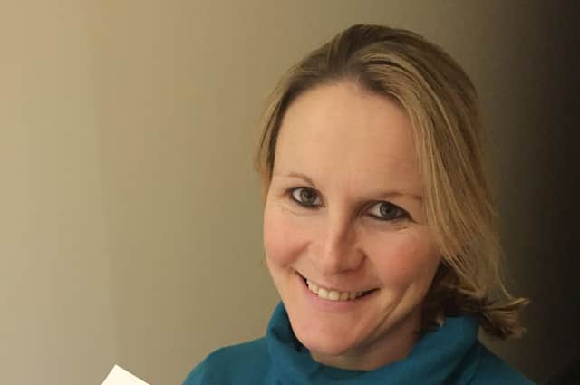 Claire Lomas with the letter confirming she has been awarded an MBE in the Queen's New Year's Honours list EMN-211229-101259001