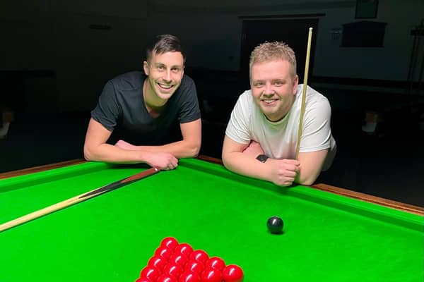 Rhys Coleman, right, who beat Ben Manship in the final of Jackson’s January snooker contest.