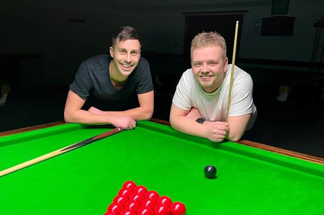 Rhys Coleman, right, who beat Ben Manship in the final of Jackson’s January snooker contest.