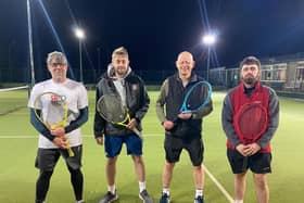Hamilton men’s second team ended the season on a high. From left, Ian Scotland, Will Harrison, Graham Brown and Nathan Morgans