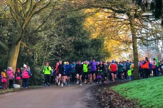 Runners at the inaugural Belvoir Castle parkrun.