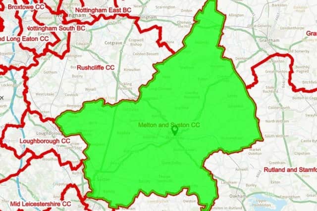 How the Melton and Syston parliamentary constituency would look if the Boundary Commission goes ahead with its proposals following public consultation EMN-220121-132553001
