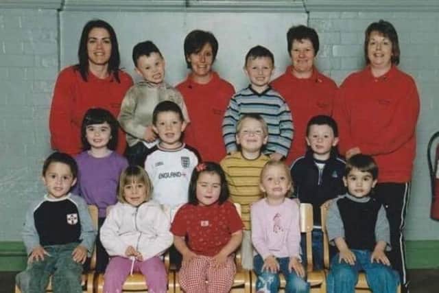 Children and staff at Melton's Early Years Nursery, which is 20 years old this month, pictured at their then Colles Hall HQ EMN-220126-140146001
