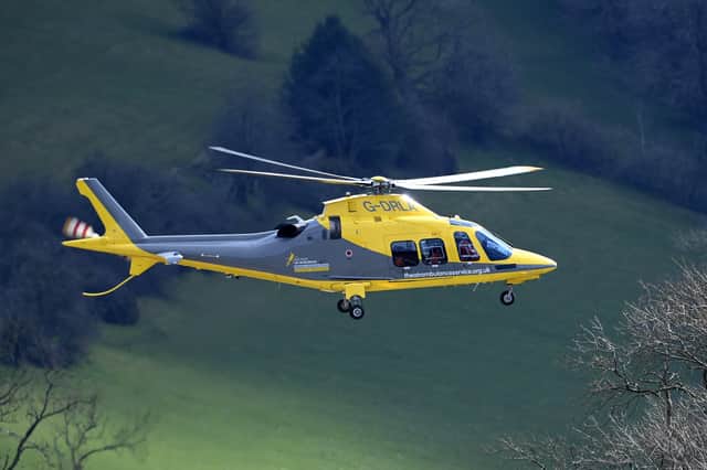 The Derbyshire, Leicestershire & Rutland Air Ambulance pictured in flight during another potentially lifesaving mission EMN-220120-172002001