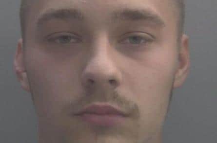 Chay Bowskill, of Syston, who has been jailed for kidnapping his girlfriend with another man minutes before she was discovered on a main road seriously injured EMN-220127-112119001
