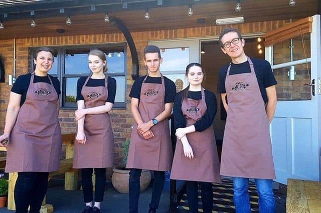 Cafe Allez! staff including owners Claire Fretwell, and Mark Trevarthen EMN-220127-131141001