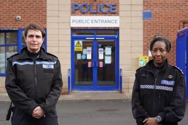New neighbourhood policing commander for Melton and Rutland, Insp Lindsey Booth (left), with Insp Audrey Danvers, who is moving on to a new post EMN-220214-131349001