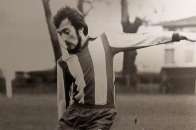 Dave 'Sketch' Skerritt pictured his Melton footballing career EMN-220221-172809001