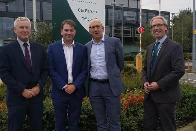 Jim Worley (left) pictured during taks between Melton Borough Council and the local health authority on the need for a second town GP surgery EMN-220222-125303001