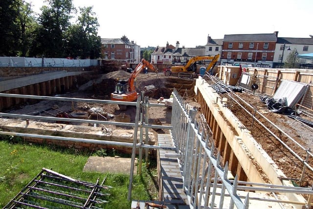 Foundations being dug for the restaurants in 2010