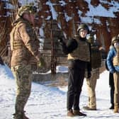 Melton MP Alicia Kearns (right) pictured during her Foreign Affairs Committee visit to Ukraine