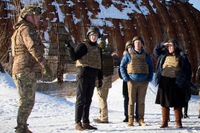 Melton MP Alicia Kearns (right) pictured during her Foreign Affairs Committee visit to Ukraine