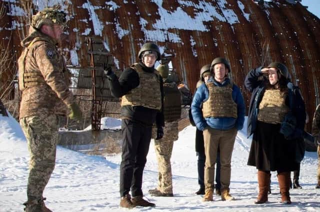 Melton MP Alicia Kearns (right) pictured during her Foreign Affairs Committee visit to Ukraine last month EMN-220225-151720001