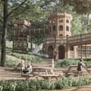 An image showing what the new bespoke adventure playground will look like at Belvoir Castle EMN-220903-104307001