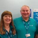 Mark and Collette Salmon and their daughter, Danielle, who all work at Melton Mowbray Hospital EMN-220103-112308001