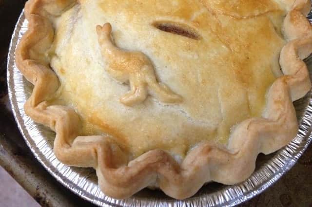 A kangaroo pie, one of the more unusual entries in this week's British Pie Awards in Melton EMN-220703-092738001