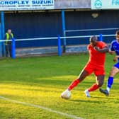 Henry Eze clears his lines at Boston. Photo: Craig Harrison
