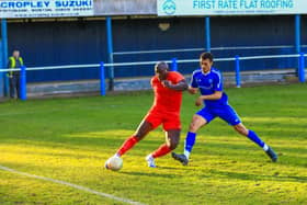 Henry Eze clears his lines at Boston. Photo: Craig Harrison