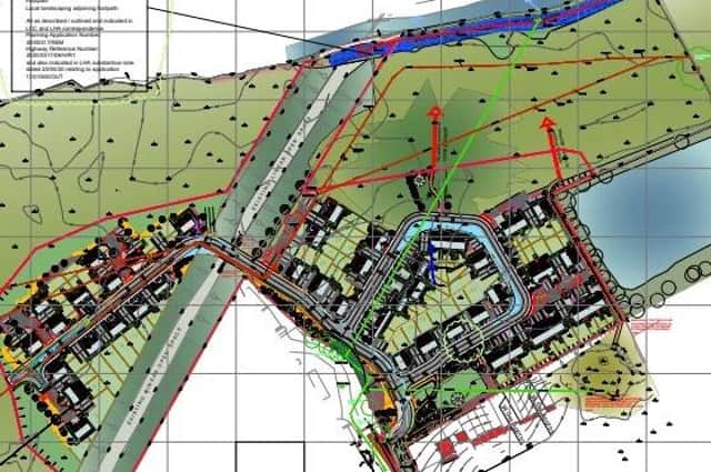A graphic showing the layout of 90 affordable homes which have planning permission with building work due to start soon