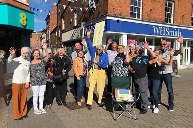 Members of the Want 2 Dance group which raised hundeds of pounds for Ukraine refugees by dancing in the Melton town centre EMN-220604-124605001