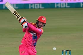 Islamabad United's Colin Munro plays a shot during the Pakistan Super League (PSL) Twenty20 cricket match at Karachi Kings in February. (Photo by Asif HASSAN / AFP) (Photo by ASIF HASSAN/AFP via Getty Images)