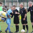 Stephen Abbott celebrates turning 40 by walking as mascot for Melton Town FC for their match at Skegness Town EMN-221104-094819001