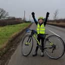 Rupert Brooke (7) pictured during his fundraising cycling effort to support Dove Cottage Day Hospice EMN-220413-122109001