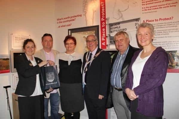 Polish visitors from Melton's twin town of Sochaczew pictured in October 2012 presenting a gift to Melton Carnegie Museum - also pictured are the then Mayor of Melton John Illingworth and Deputy Mayor Marilyn Gordon EMN-220804-160832001